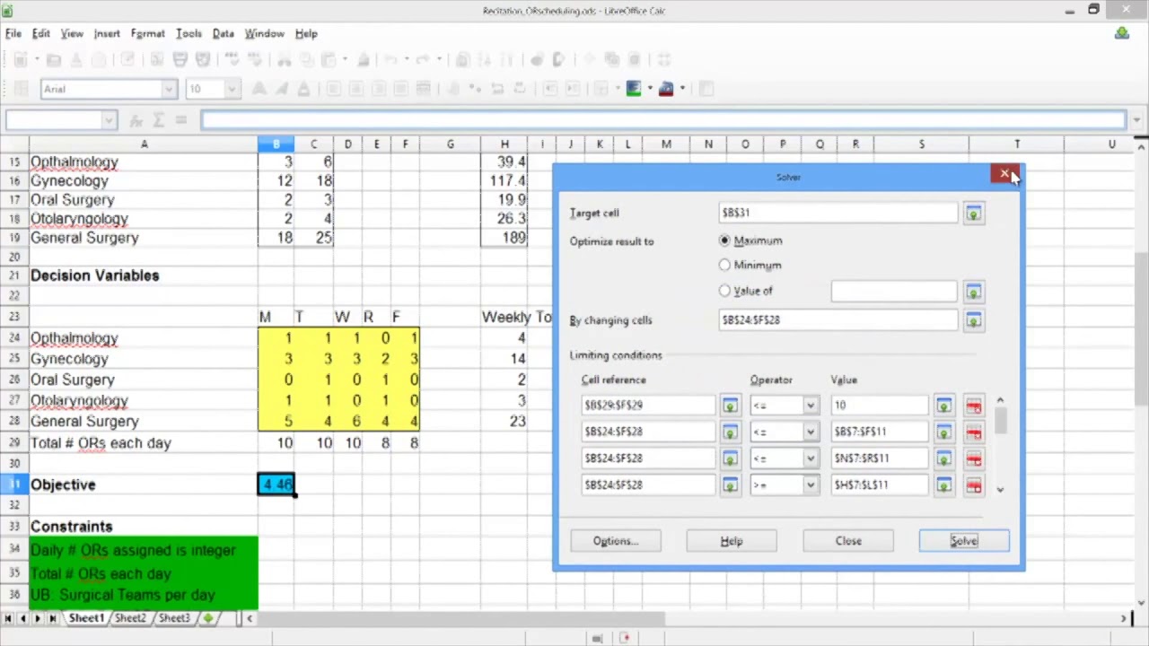 9.4.5 R9. Operating Room Scheduling  - Video 4: The Solution9.4.5 R9。手术室调度 - 视频4：解决方案